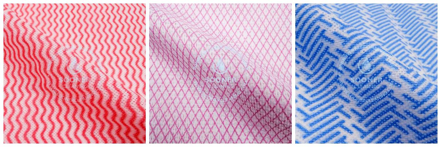 printed spunlace wipes material for professional cleaning